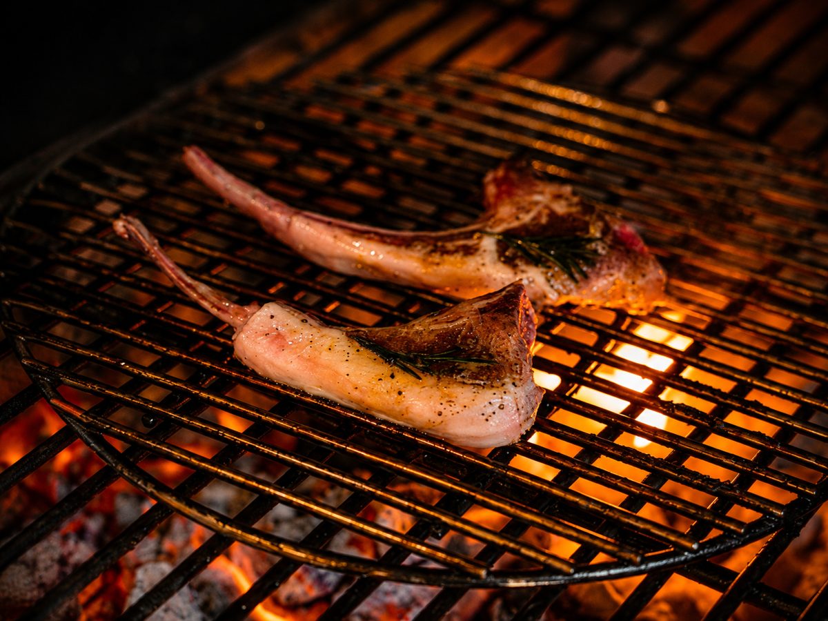 Meat over the charcoal grill at Shaffa GastroBazar